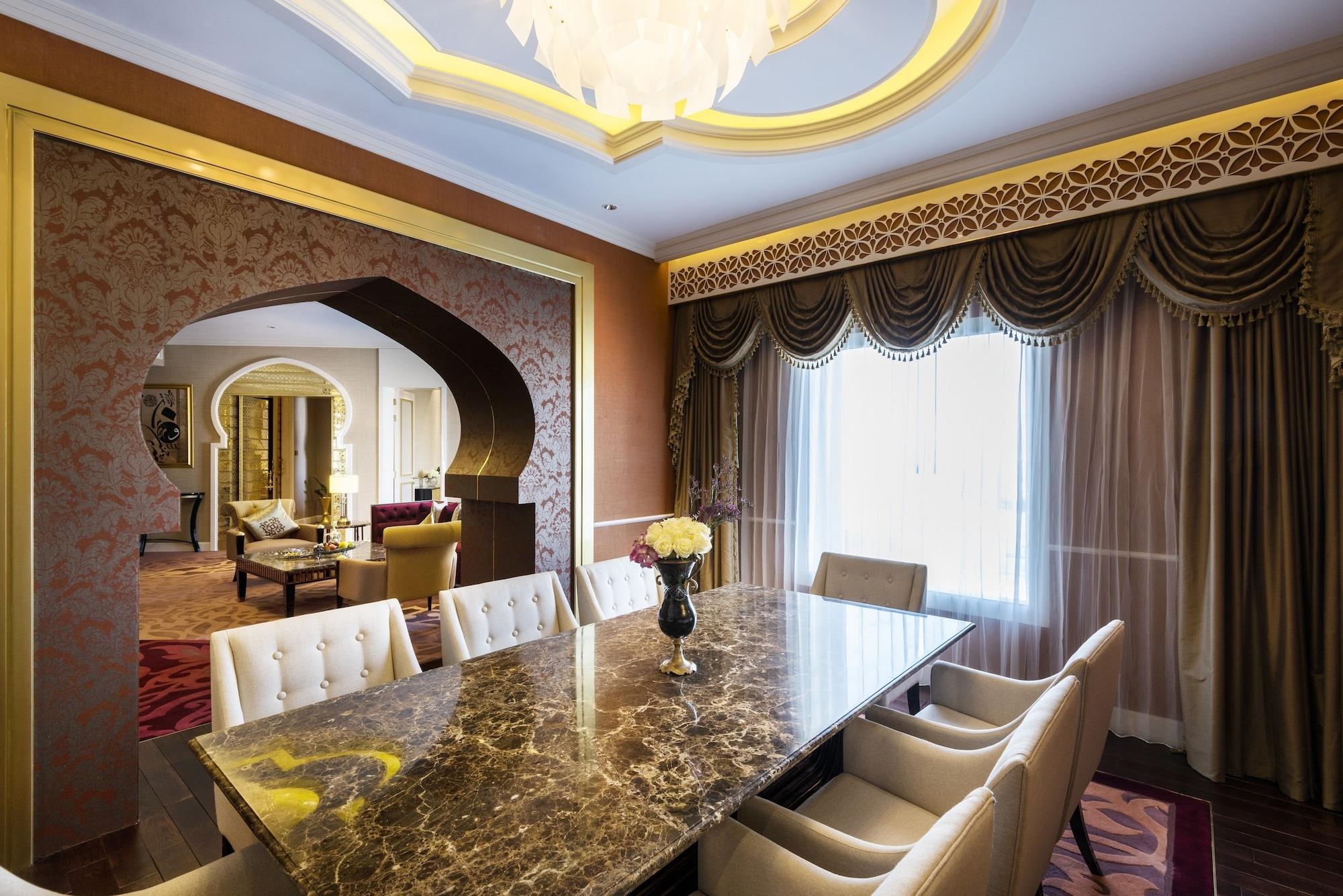 Ezdan Palace Hotel Ντόχα Εξωτερικό φωτογραφία A 3D rendering of a dining room